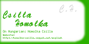csilla homolka business card
